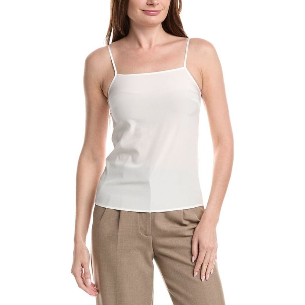 Peserico Womens Silk-Blend Top, White